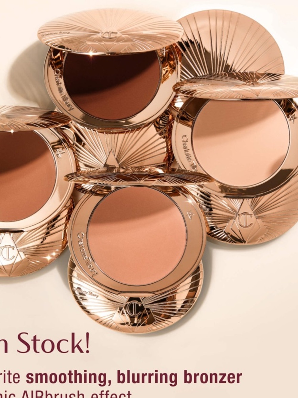 Charlotte Tilbury Bronzer Compact - Tan 3 -EUC (see pics) Airbrush Bronzer - Picture 5 of 10